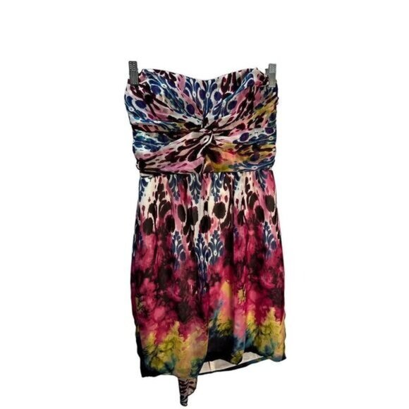 Tie Dye Strapless‎ Mini Dress Size 7 Juniors NWOT - Picture 1 of 7
